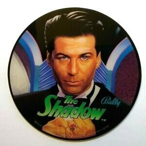 The Shadow Pinball COASTER Promo Original NOS Plastic Alec Baldwin 1993